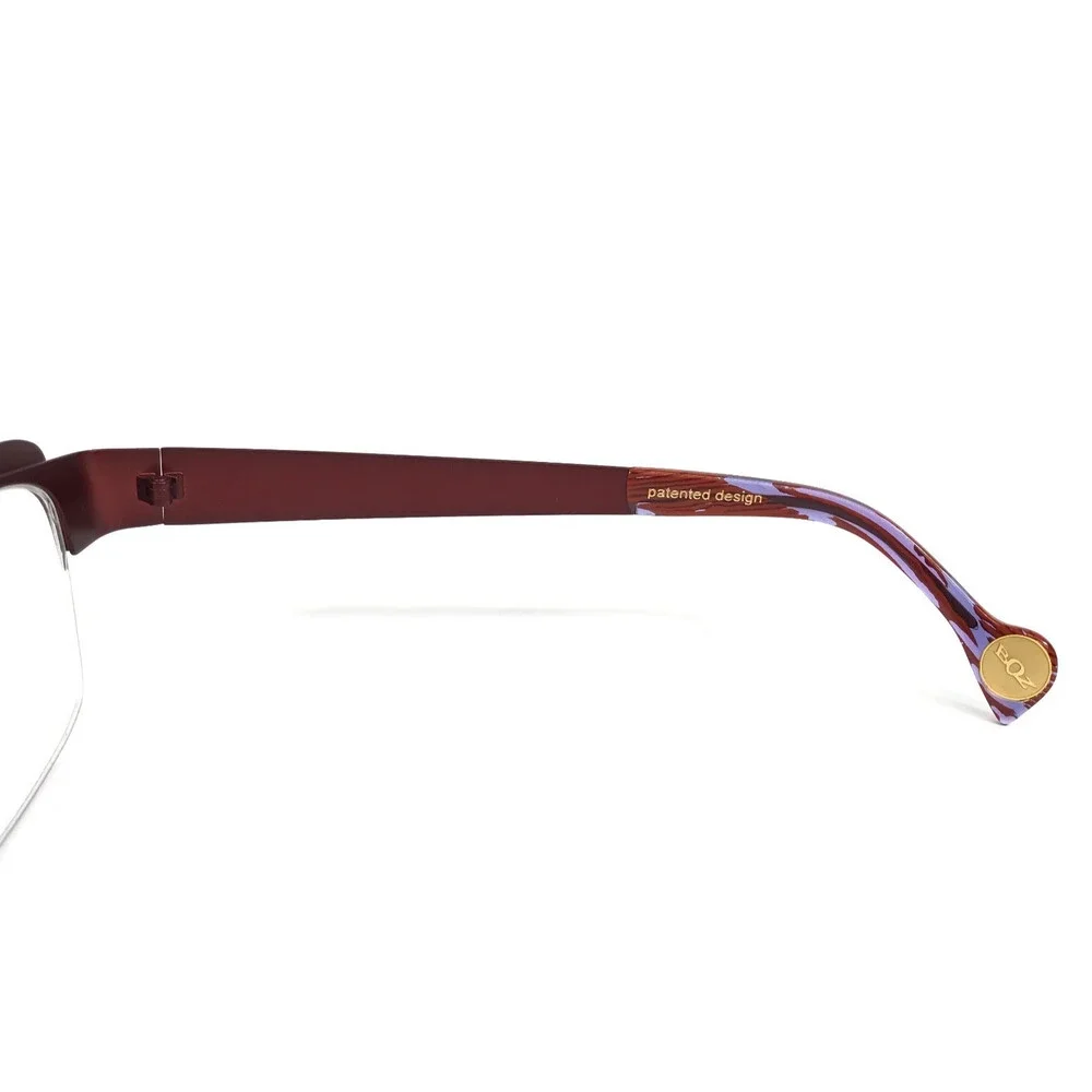 BOZ Eyeglasses Frames VENTURA 8335 Purple Burgundy Red Half Rim 53-17-135